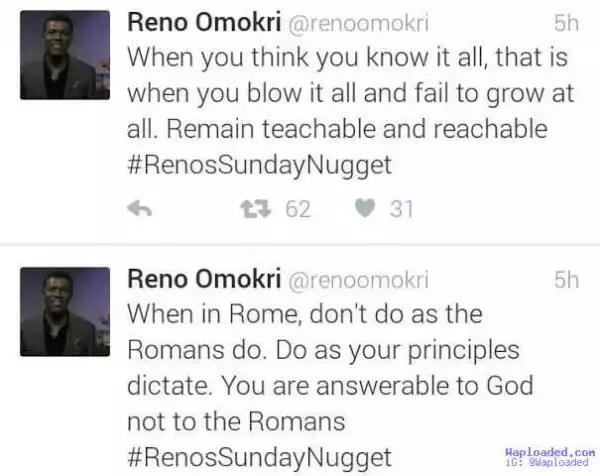 Checkout These Interesting Tweets From Reno Omokri
